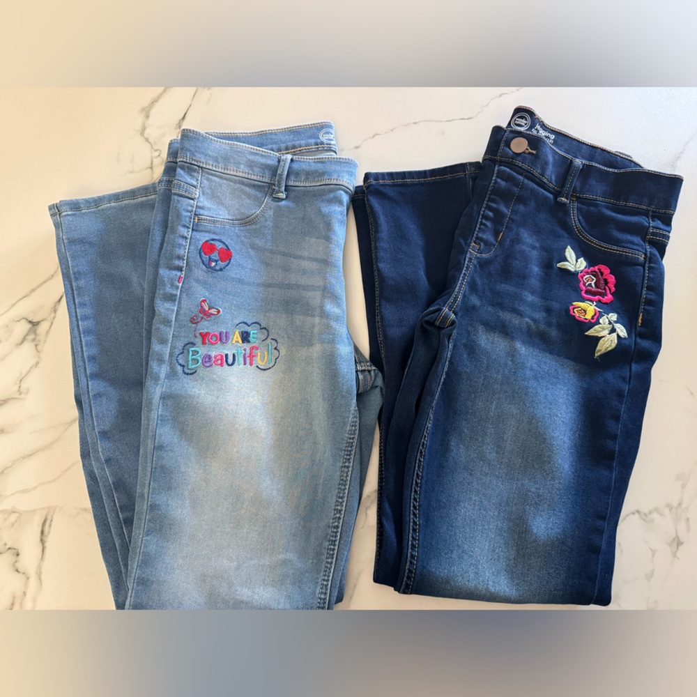 Wonder Nation Kids Jeans - Light Blue and Dark Blue